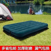  INTEX luxury line pull flocking single inflatable mattress double air cushion bed camping mat thickened