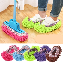 Chenille floor Slippers shoe covers mop floor shoes summer foot mop removable washable floor mop sweeping mop shoes