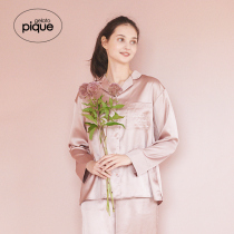 gelato pique21 fall winter new womens tops solid color shirt satin pajamas loungewear PWFT214355