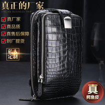 2021 new mens breast bag crocodile leather sports shoulder shoulder bag fashion multifunctional handbag soft leather tide