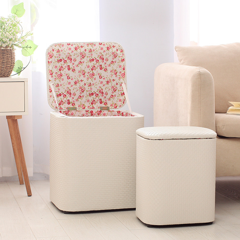 Multi-functional storage stool storage stool solid wood can sit people modern minimalist home shoes stool sofa stool finishing box