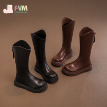 Womens shoes childrens long boots 2021 new winter long tube high princess Snow autumn winter plus velvet two cotton shoes