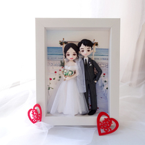 Soft Pottery Q version photo customized small red book explosive photo frame couple girlfriends birthday wedding gift mud Princess