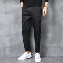  Casual trousers mens spring and autumn new trend all-match loose straight mens casual pants slim-fit pants men