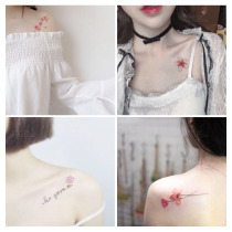 Tattoo stickers waterproof long-lasting simulation female small fresh net red sexy clavicle flowers ins wind pattern stickers 50 pieces