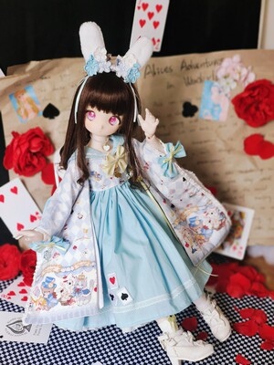 taobao agent Alice Rabbit 4 points and 6 points MDD Xiongmei Rabbit Bean Cute Fairy Tale and Wind Improve BJD Baby Clothing