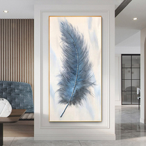 Cross stitch 2021 new thread embroidery living room hand-embroidered simple small entrance feathers atmospheric fresh embroidery