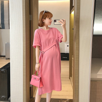 Nanas pregnancy wear maternity dress Summer dress Fashion casual gentle wind pregnant woman long dress summer