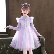 Girl Spring Autumn Dress Dress 2022 New Ocean Gas Spring Children Dress Sweaters Dress Children Summer Dress Princess Dresses Princess Dresses