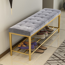 Nordic Light Extravagant Iron Art Changing Shoes stool Home Entrance Door Cushions Shoes in the door strip Creative wear Shoe Benches