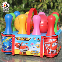 Ojie Super Fly-Man Children Cartoon Bowling Bowling Toy Suit Indoor Male Girl Parenting Outdoor Fitness Toy