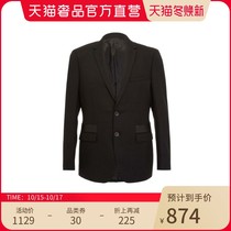 LIU JO UOMO black wool two-grain single-breasted commuter mens blazer