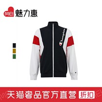 Champion European line classic multi-color LOGO printing lapel long-sleeved mens zipper jacket