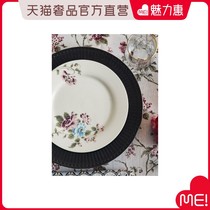GREENGATE Alice Dark Grey Alice Vertical Pattern Dinner Plate Outer Diameter 27cm New Year Gift