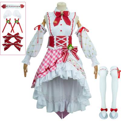 taobao agent Hatsune Miku's 15th Anniversary Cosplay full set of C clothes cute strawberry Lolita set passersby