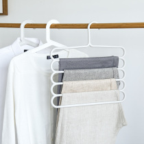 Multifunctional pants rack Pants storage rack Fresh plastic household multi-layer non-slip pants support wardrobe pants rack hanging pants rack