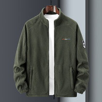 Zecheng public shoes and clothing enterprise store spring and autumn mens light luxury fleece fleece jacket tough guy jacket jacket