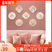 Childrens room decoration painting Nordic luxury master bedroom background wall hanging painting warm girl living room sofa wall decoration