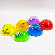 Translucent dice sieve color math addition and subtraction problem maker Teaching aids Rainbow translucent teaching aids Training course early education