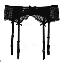 Sexy Sex Garter Set Female Japanese Extreme Pursuit Hollow Transparent Lace Bow Stockings Garter