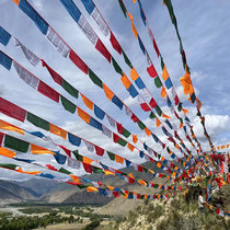 Tibet Meiduo real hanging prayer flag 300 Tibet Lhasa Holy Mountain Holy Lake Five-color Wind Horse Banner Jingqi Longda