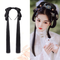 Ancient costume Hanfu wig one-piece hair bundle soft hair bun song soft hair bag ancient style lazy style hairstyle