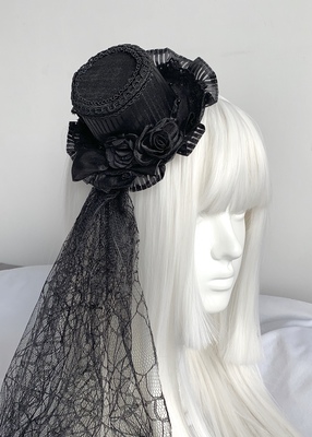 taobao agent Black Bubble & NOLOLITA's third anniversary original hand -made black cucklet head jewelry head gauze Lolita