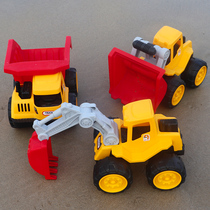 Childrens big number engineering car excavator toy car boy beach shovel car digging earth tipping bucket inertia little car suit