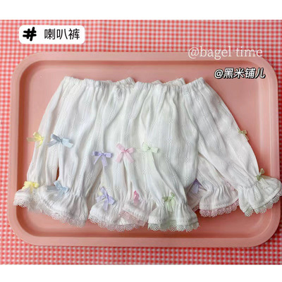 taobao agent [BJD6 points versatile flared pants] Putting pure white leggings in the inside 30 cm doll accessories pants