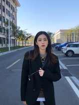 Self-made spring and autumn loose net red suit jacket Lady Korean version of leisure thin new student design sense small suit