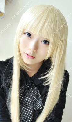 taobao agent Nengmei Kodo Card Maid Milk Gold, one -meter straight hair, small 叽 叽 叽 叽 COSPLAY wig