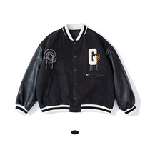 Mankun K074 American Street autumn winter jacket mens beauty retro letter baseball uniform loose couple jacket