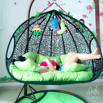 Small sheep hanging chair Hanging basket cradle chair Rattan swing Birds nest Single double bedroom balcony reinforced adult rattan chair