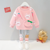  Baby clothes Spring and autumn split suit 6 6 7 7 8 8 9 9 9 10 Ten-month female baby cute sweater Childrens clothing