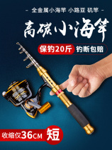 Small Seapole Suit Mini Short Section Fishing Rod Sea Pole Road Subsoft Tail Small Iso Pole Pen Naked Rod throw away pole