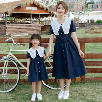 Net red pro dress Summer foreign air display slim female dress Short sleeves Dress Sweet girl Big flipped Hook Skirts