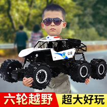 Remote control car off-road vehicle four-wheel drive climbing large childrens toy boy electric alloy 2021 new police car