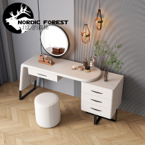 Italian light luxury dresser Modern minimal small room table smart LED lamp mirror modern minimal collection cabinet