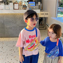 Transparent jelly girl bag 2021 new summer mini running bag fashion Childrens shoulder bag tide boy chest bag