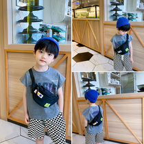 Childrens chest bag Boy handsome Korean crossbody bag Casual wild girl fanny pack Baby out change tide backpack