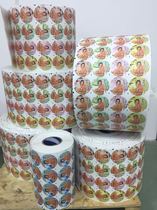 Factory direct color roll paper self-adhesive label trademark paste petPVC synthetic paper printing custom