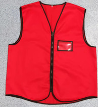 Red antistatic waistcoat factory custom LOGO antistatic vest polyester cotton plus static wire no metal antistatic