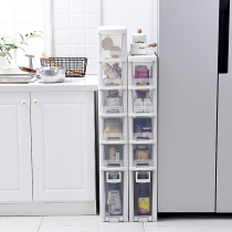 17CM kitchen slit storage rack floor multi-layer storage rack finishing rack refrigerator drawer type gap storage cabinet narrow
