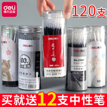 Dolei refill 0 5 black barrel neutral refill 0 38mm black refill 0 35 black full needle tube student bullet refill large capacity 60 black refill press office refill