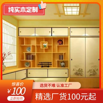  Beijing hot sale whole house tatami overall customization Pine oak bedroom floor bed European-style Japanese-style wardrobe solid wood