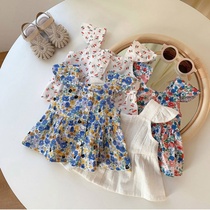 Female baby floral suspender T2021 Girls foreign summer baby Korean version sleeveless vest loose childrens top
