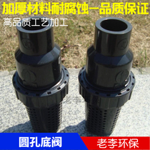 (High quality) Dark gray round hole type UPVC plastic water pump bottom valve one-way reverse check valve wall thickness corrosion resistance