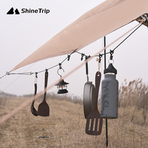 Bold multifunctional outdoor camping lanyard windproof and non-slip fast hanging clothesline travel portable drying line clothes lanyard