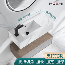 Moshi can be customized small-sized wall-mounted rock board sink basin integrated washbasin household washbasin