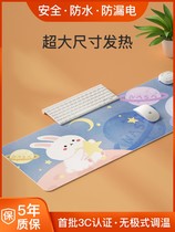 Rainbow snail heating mouse pad warm hand table pad heating desktop oversized warm winter student office computer